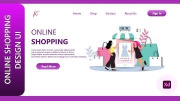 Adobe xd -Tutorial |Online Shopping Website landing page UI design |DesignoGeek #uidesign #ecommerce