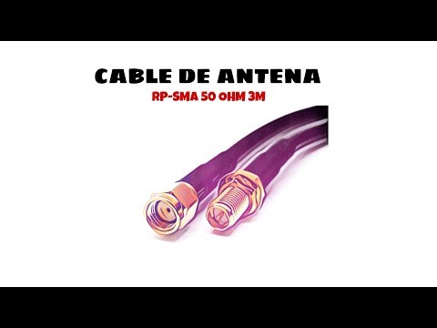 Video de Cable de antena RP-SMA 50 Ohm 3 M Negro