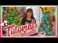 COMO hacer un ARBOL DE NAVIDAD con GLOBOS  🎄 Selva Luz 🎈Globoflexia | Decoracion Navideña