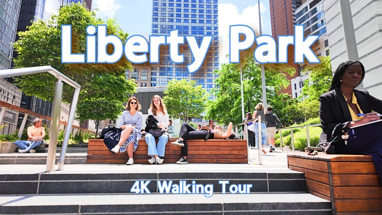 【4K】𝐖𝐀𝐋𝐊 🇺🇸 Liberty Park in the World Trade Center NYC