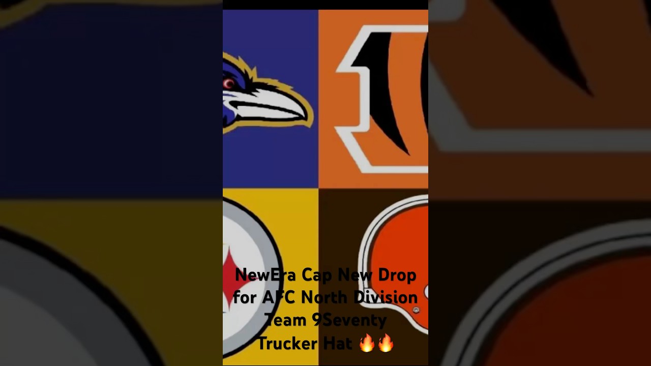 NewEra Cap New Drop for NFL AFC North Division Team 9Seventy Trucker Hat. 