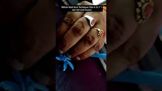 Part 4 Ribbon Work Knot Technique | Aari 3rd Level Course ✨🪡#shortsfeed #youtubeshorts #viral #aari
