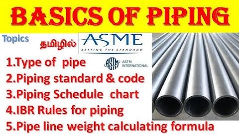 Basics of Piping / Shutdown / Maintenance / Static equipment / Piping / Fitter / Foreman / Tamil