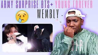 Army Surprises BTS 💜😢 Young Forever fancam - London Wembley Stadium | Reaction |
