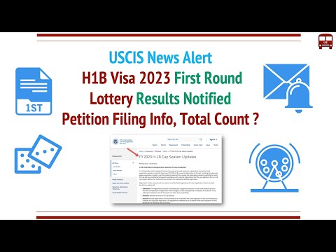 USCIS News : H1B 2023 Lottery Results Notified for all, Petition Filing Info, Counts ?