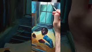 Underwater window acrylic painting tutorial