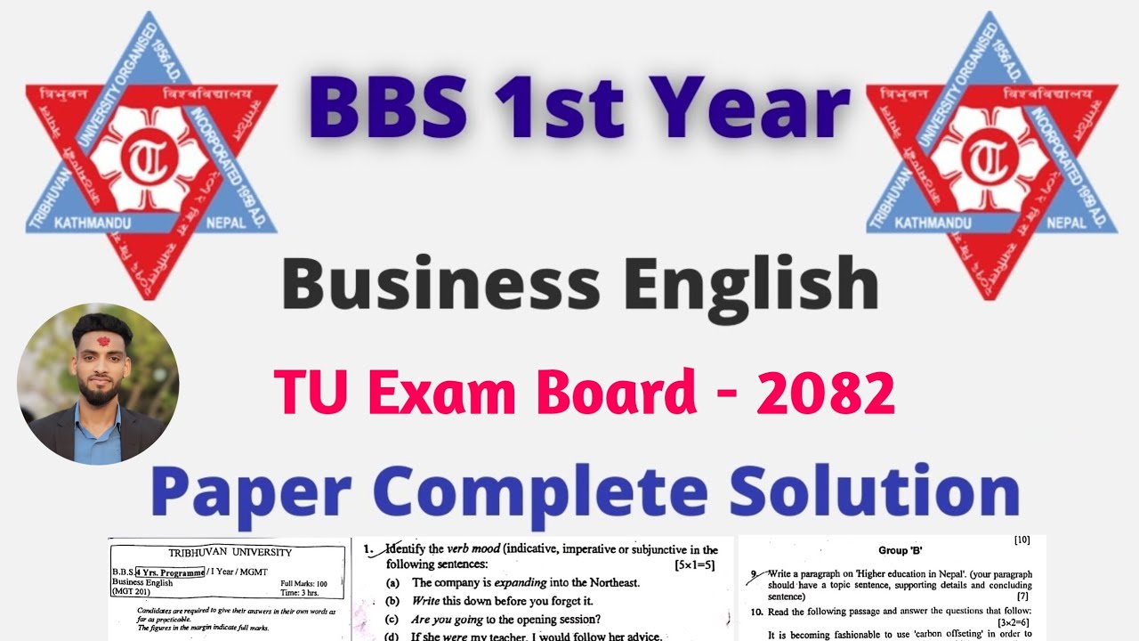 Business English BBS 1st year question models with answers 2082 TU Exam ...