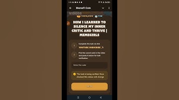 How I Learned to Silence My Inner Critic and Thrive | MemeGirls | Memefi Youtube Video Code