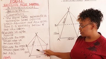 REVISING KCSE MATHS: FORM 4  3 -DIMENSIONAL GEOMETRY