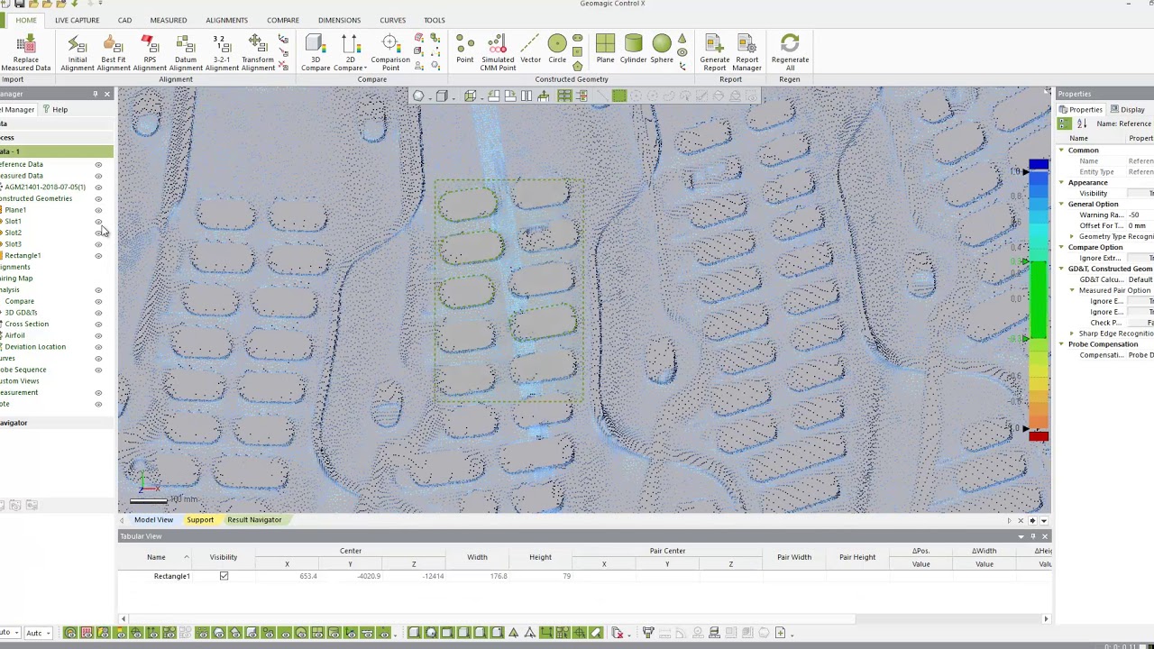 Geomagic Control X - Mill Inspection Grate Area Slot