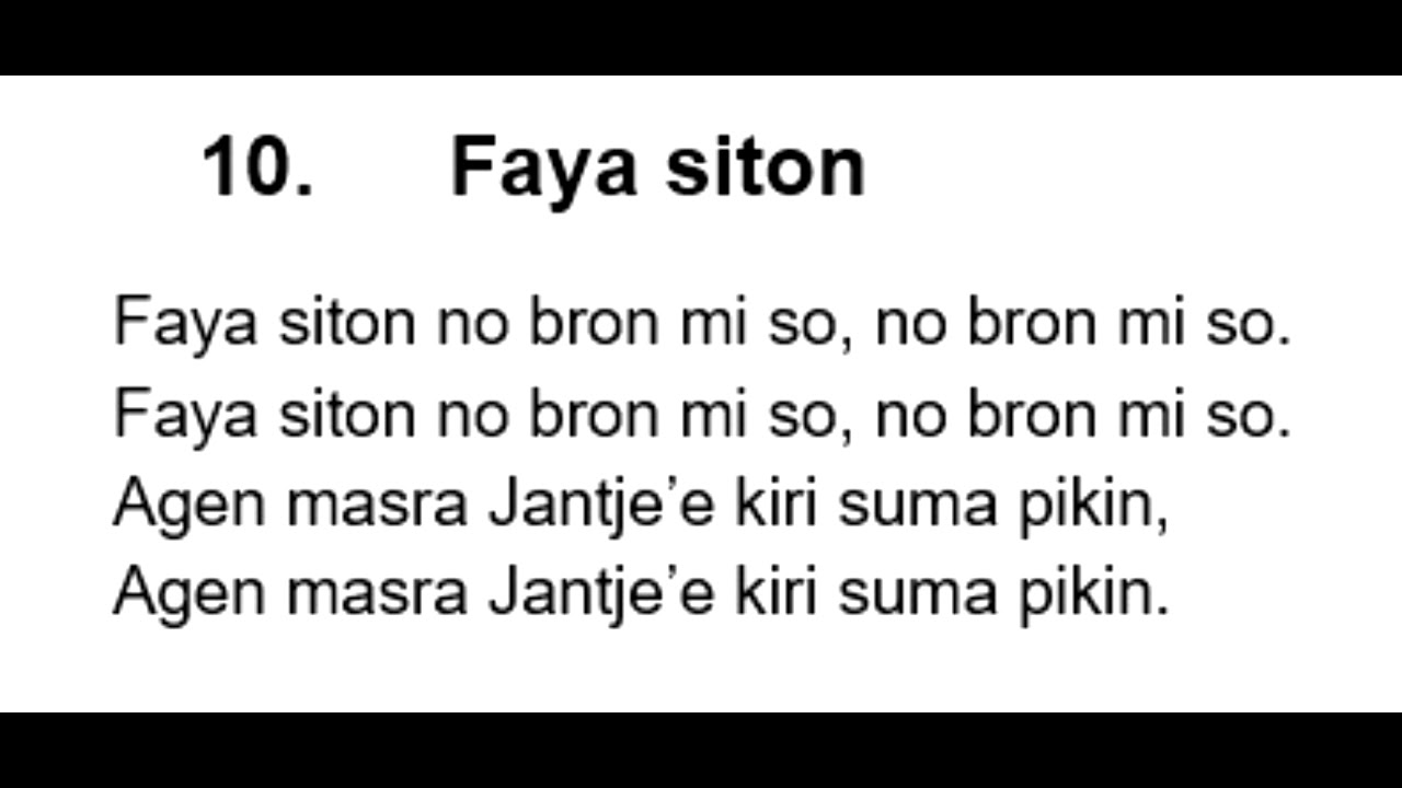 Faya Siton No Bron Mi So