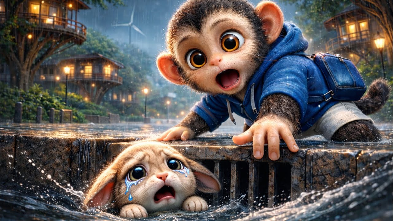 Tears in the Rain… Milo Rescues a Baby Bunny From the Drain
