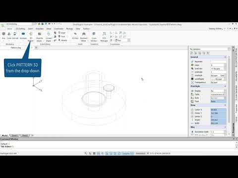 Creating a Rotated Pattern - DraftSight Fundamentals - Lesson 8.6
