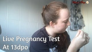 Live Pregnancy Test - 13dpo TTC Journey 2018