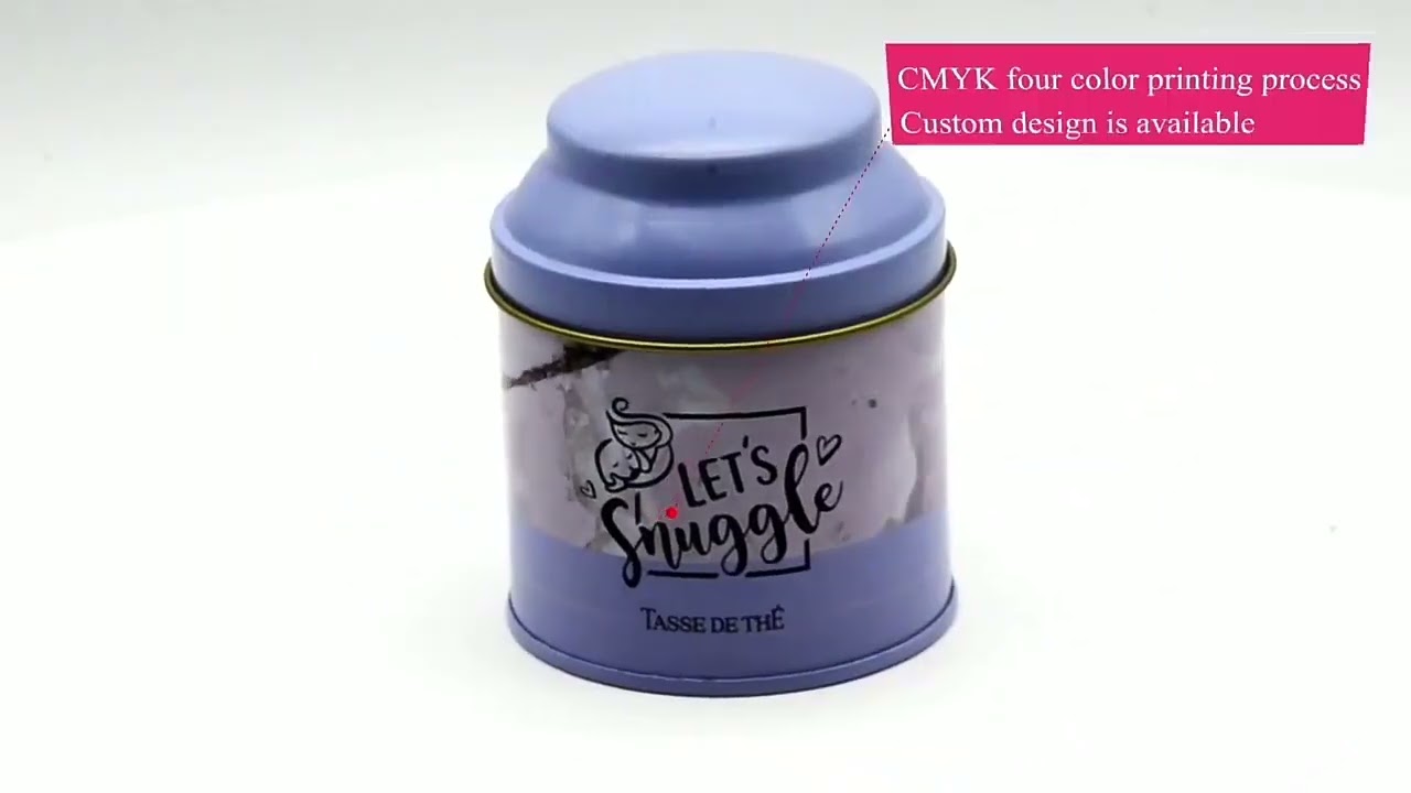 Luxury airtight sealed unique tea tin container with double lid