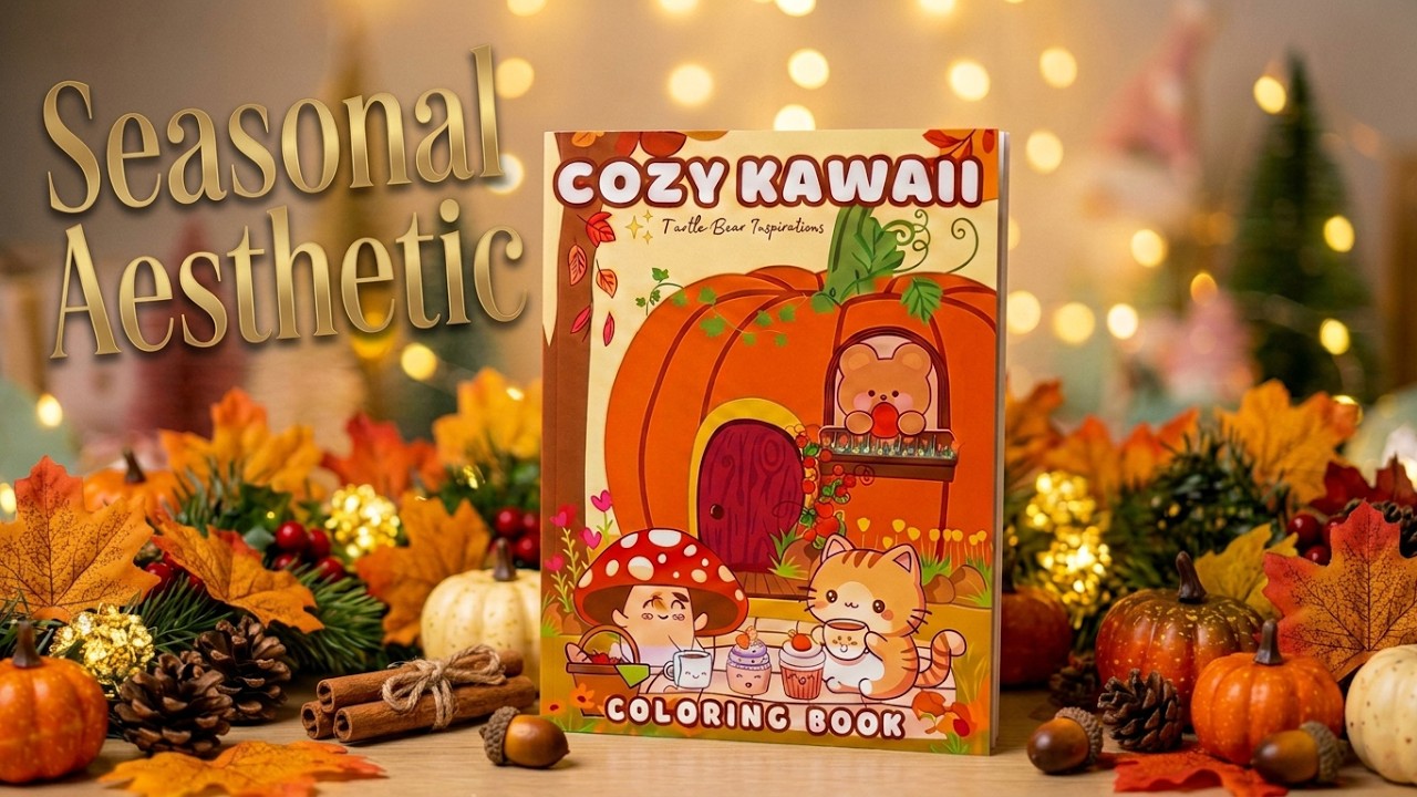🍂 Cozy Autumn Vibes | Kawaii Coloring Book Flip Through - YouTube