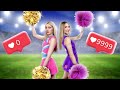 Rich Unpopular VS Poor Popular Cheerleader || Lucky VS Unlucky Girl