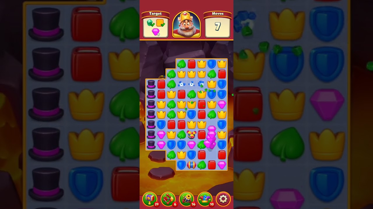 Royal match levels 500 to 509 Open new Area, Magic cauldron, Lava quest challenge 