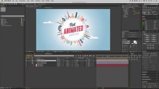 Flat Animated World Cities Tutorial (After Effects Template)