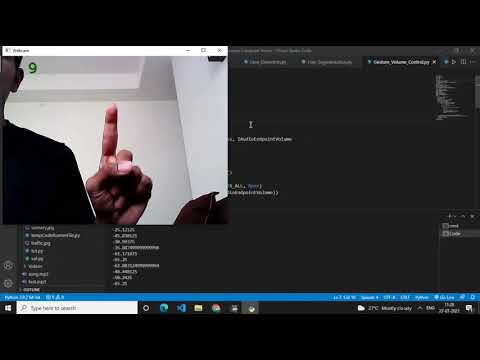 Control Volume with Hand gesture