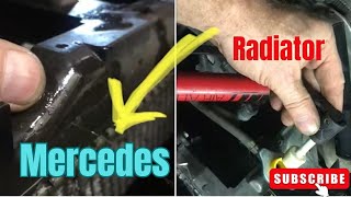 how to change leaking radiator on your car 🚗 or truck| mercedes Benz leaking radiator replacement how to change leaking radiator on your car 🚗 or truck| mercedes Benz leaking radiator replacement