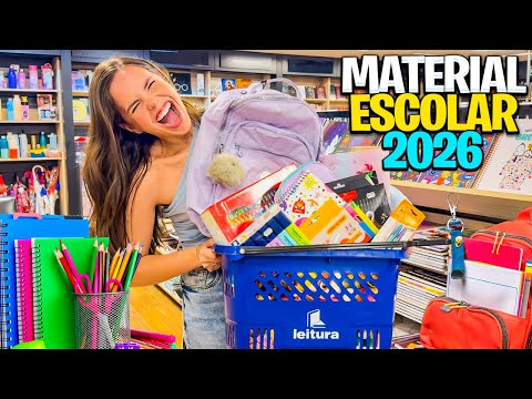 COMPRANDO MEU MATERIAL ESCOLAR 2026 !!