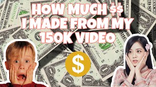 HOW MUCH MONEY A SMALL YOUTUBE CHANNEL MADE FROM A 150K VIEWS VIDEO?!?! (YOU WILL BE IN SHOCK)