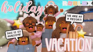 We Went To A SKI LODGE! *WINTER FAMILY VACATION* Roblox Bloxburg Roleplay