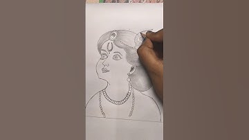 Little Krishna Drawing Easy | How to draw Cute Krishna face Pencil Drawing |Janmashtami Drawing