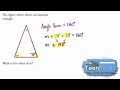 Interior Angles of an Isosceles Triangle | Problem Solving to Find a Missing Angle