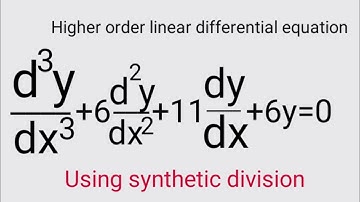 d^3y/dx^3+6d^2y/dx^2+11dy/dx+6y=0 #ComplementaryFunction #HigherOrderDifferentialEquation L706