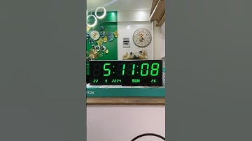Kenyas Extra Large Green LED Digital Clock video