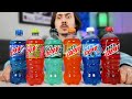 Je teste 6 variétés de Mountain Dew