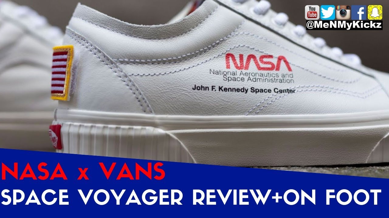 NASA x Vans Old Skool "Space Voyager" Review + On Foot I White Leather Sk8  Hi #vansxnasa #nasa #vans - YouTube