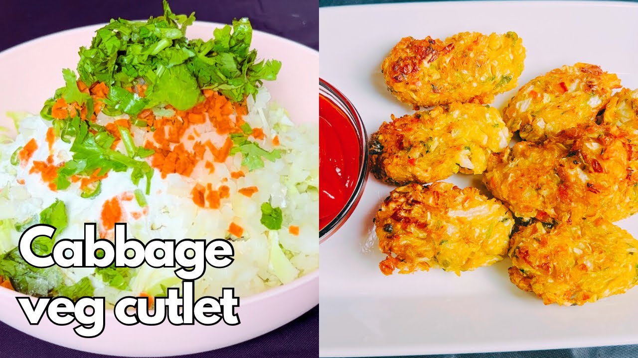 Cabbage Veggie Cutlet Recipe. An irresistible Vegan Snack Recipe ...