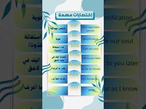 اختصارات مهمة         