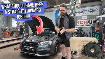 AUDI A3 TIMING BELT TOOK ME WAY LONGER THAN EXPECTED...... BUT THERE WAS NOTHING I COULD DO!!!!!!