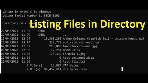 Listing Files and Directories in Windows Command Promt Tutorial