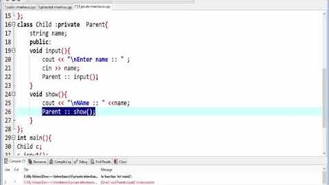 44 Private Inheritance With Example