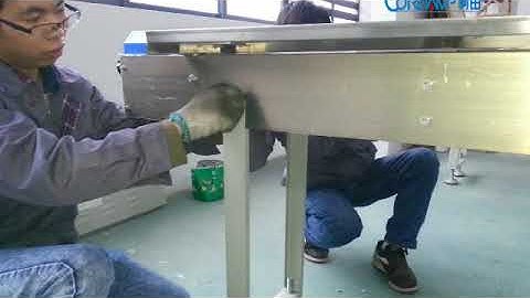 flow pack machine conveyor installation video