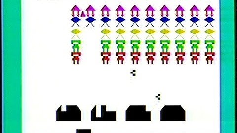 "Invaders" for the Mattel Aquarius computer