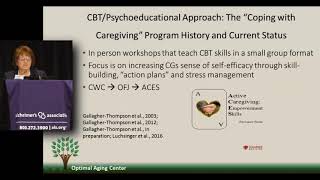 Dolores Gallagher-Thompson, PhD, ABPP: Psychotherapies to Reduce Depression in Family Caregivers