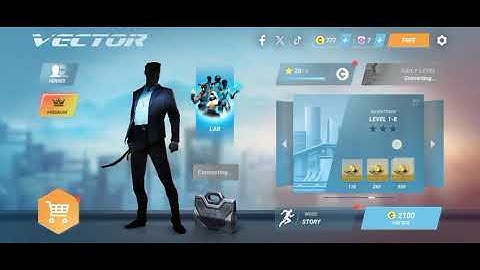 **Vector - Gameplay Walkthrough Part 1: Downtown Level 1 to 8**