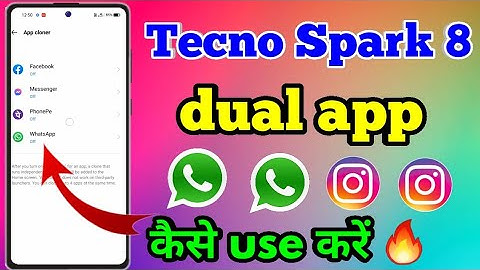 How to create dual app in Tecno Spark 8 |  Tecno Spark 8 me app clone kaise bnaye
