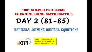 1001 SOLVED PROBLEMS IN ENGINEERING MATHEMATICS | Day 2 (81-85)
