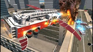 Fire Truck Flying Car - Android Gameplay FHD screenshot 5