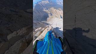 Mount fly jump paragliding