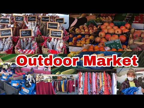 Outdoor Market In Golfe-Juan Vallauris France/ Provence-Alpes Côte d’Azur/ Vicinity