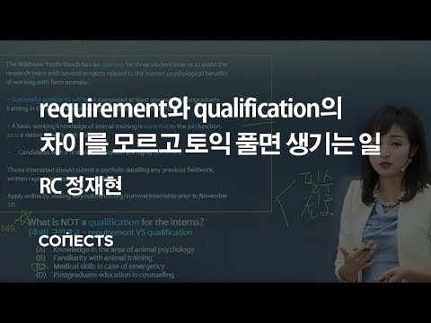 <strong>토익</strong> <strong>파트7</strong> requirement와 qualification의 차이를 모르고 토익을 풀면 생기는 일