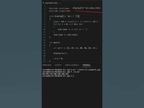 How to pass an Array to a function in C++ - YouTube